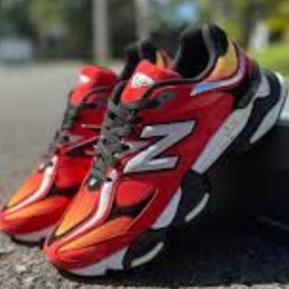 New Balance Red and Black Sneakers - Picture 6 of 9